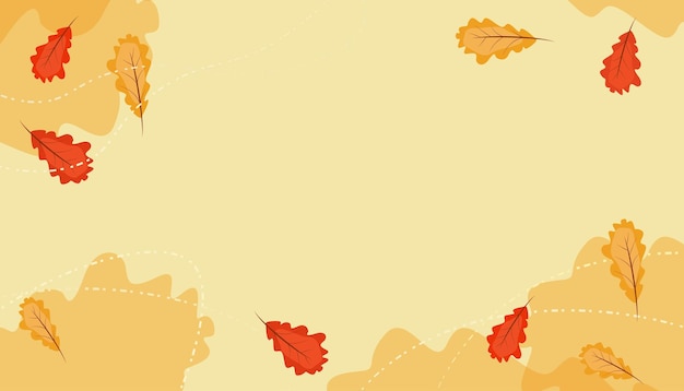 The template of the leaflet of the autumn sale with the inscription Bright autumn leaves Poster postcard label banner design Bright geometric background