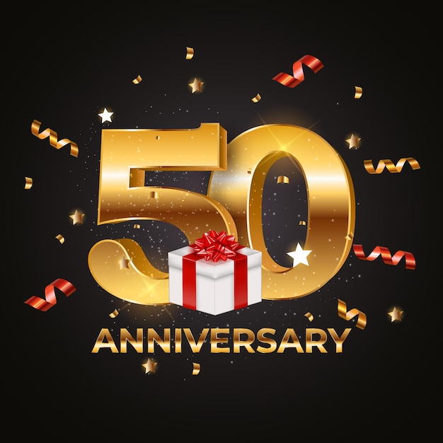 Modello logo 50 anni di anniversario