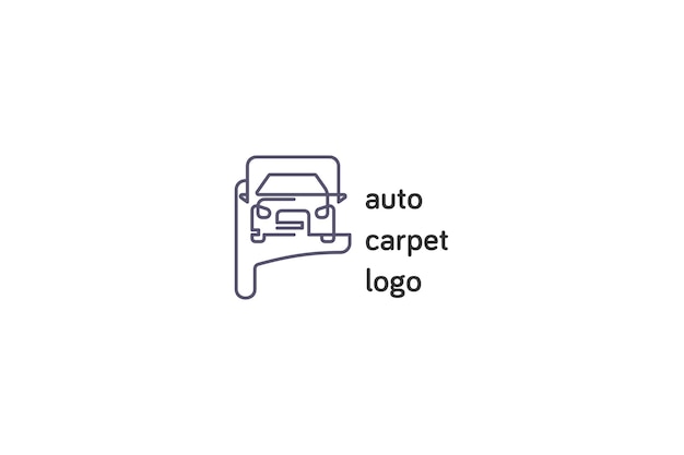 Vector template logo for auto carpet production