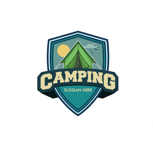 Vector template logo camping vector illustration