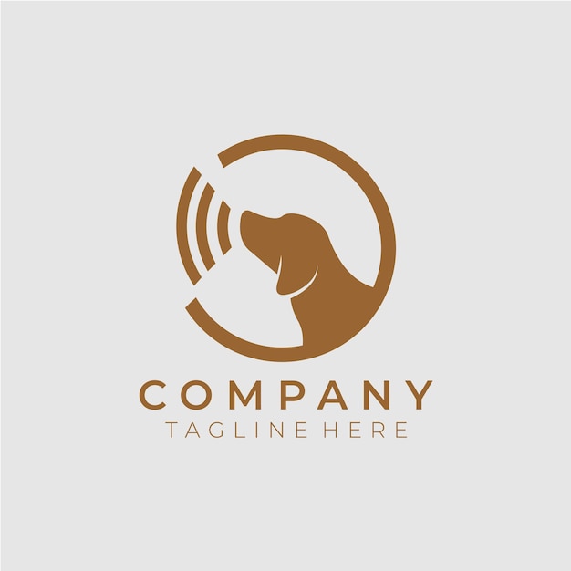 template logo design vector dog silhouette