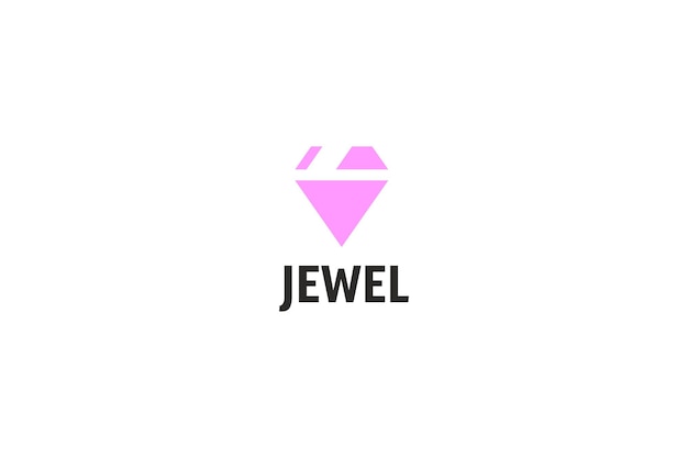 Vector template logo design with jewel simple and flat sign