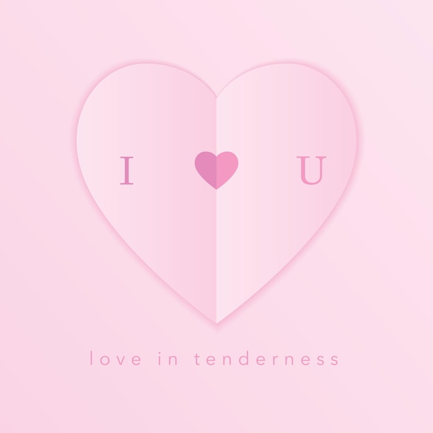 Vector template love in tenderness