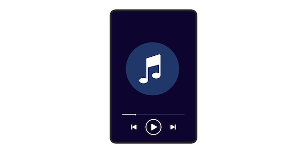 template music player for handphone.vector icon. eps 10