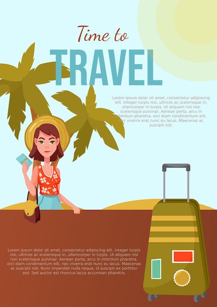 Vettore poster modello per compagnia di viaggi