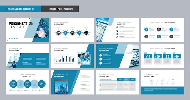 template presentation design and page layout for brochure