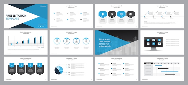 Template presentation design and page layout design for brochure ,book , annual report