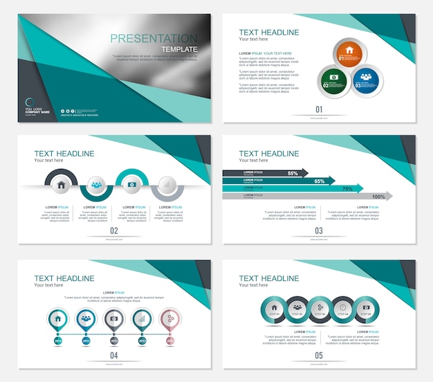 Vector template presentation slides background design