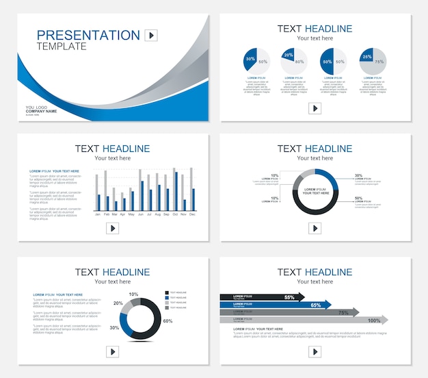 Vector template presentation slides background design.