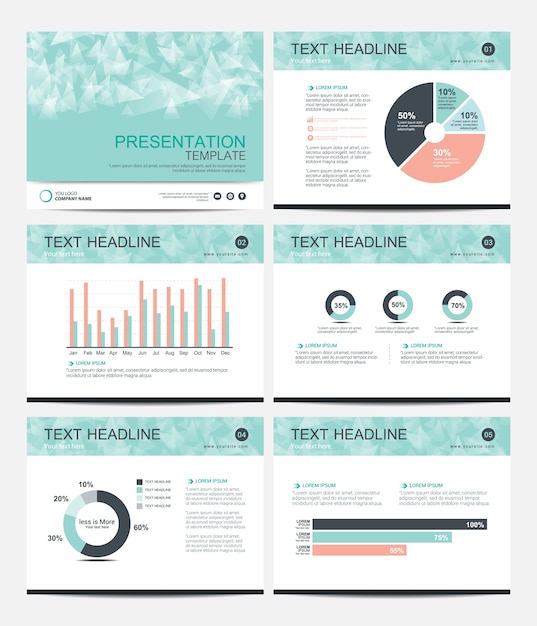 Template presentation slides background design