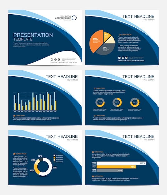 Vector template presentation slides background design