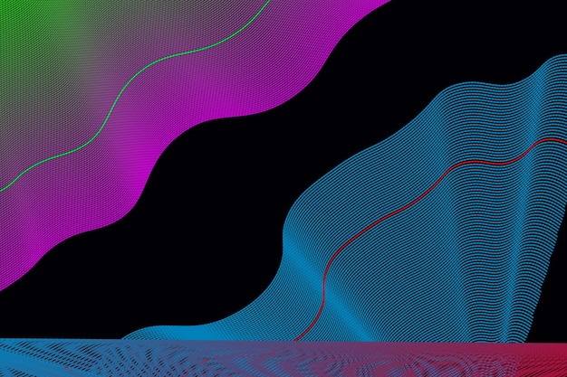template Rainbow flowing wavy background