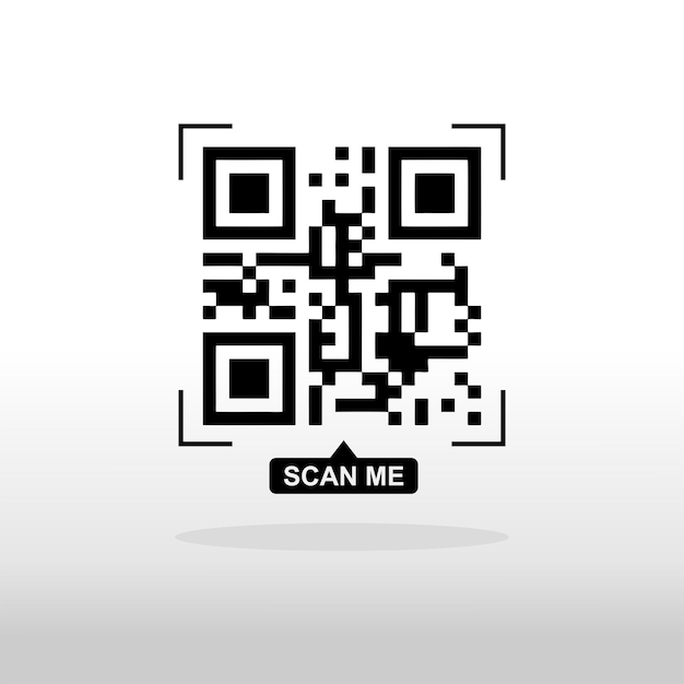 Vector template scan me qr code for smartphone