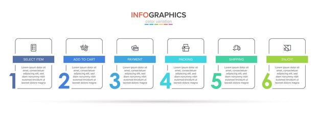 Template for shopping infographics