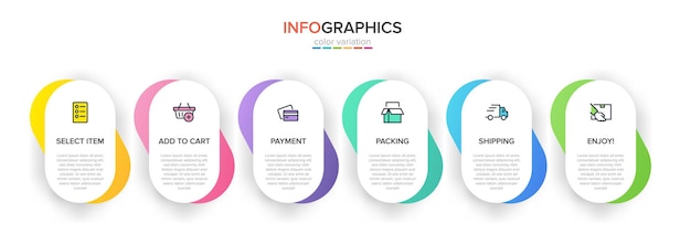 Template for shopping infographics