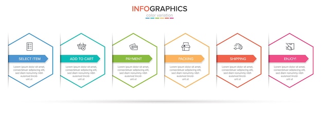 Template for shopping infographics