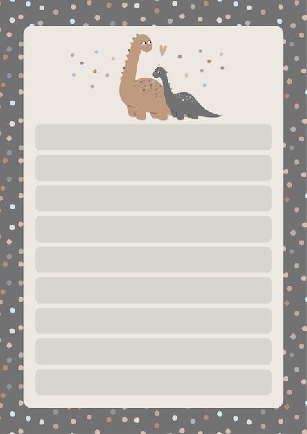 Vector a template for simple planners and to do lists, for kids with cute illustrations in pastel colors.children planners, schedules agenda, checklists.