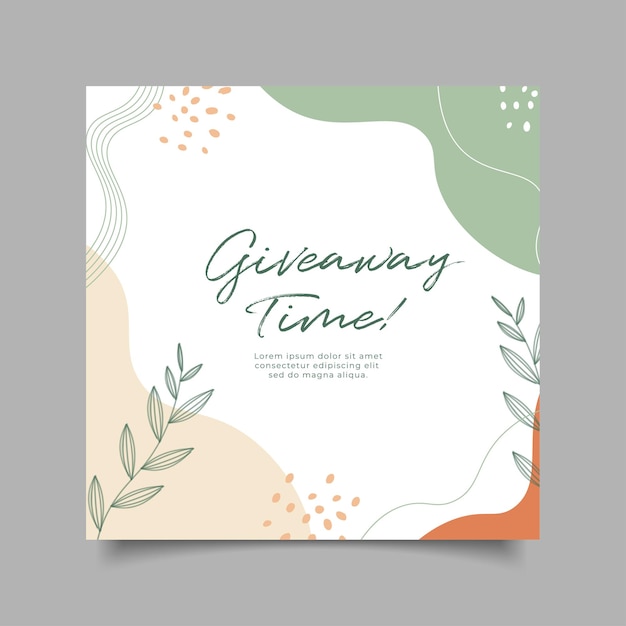 Template social media post giveaway time