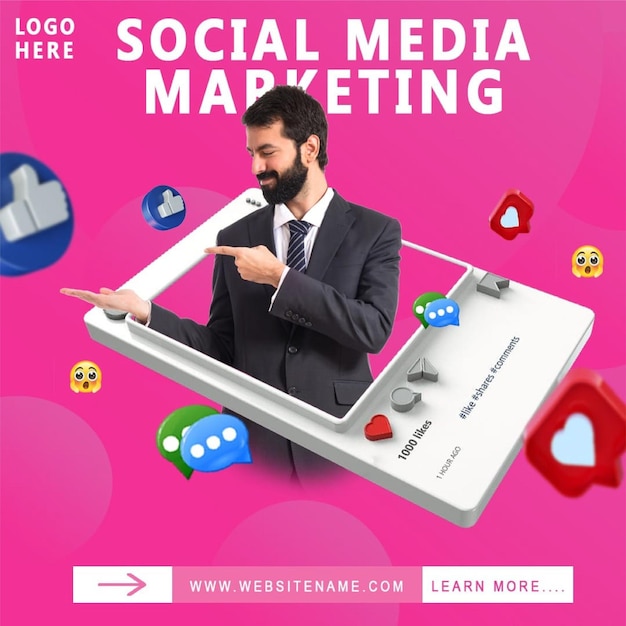 template social media promotion