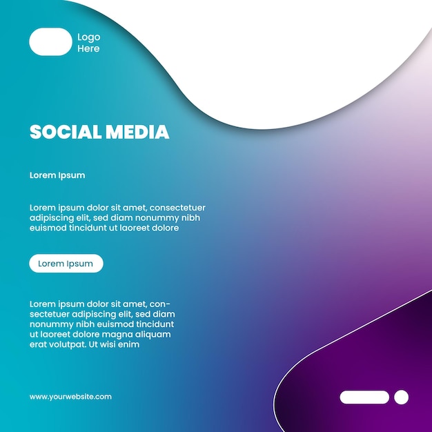 Vector template social media