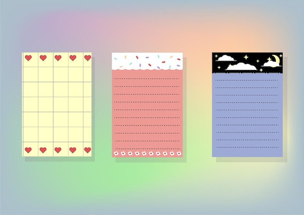 Template Sticky Note Cute Style