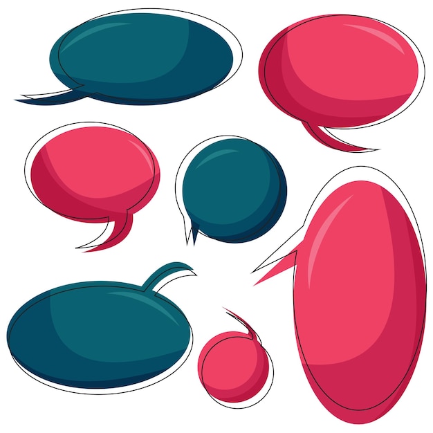 Vector template for the text bubble quotes