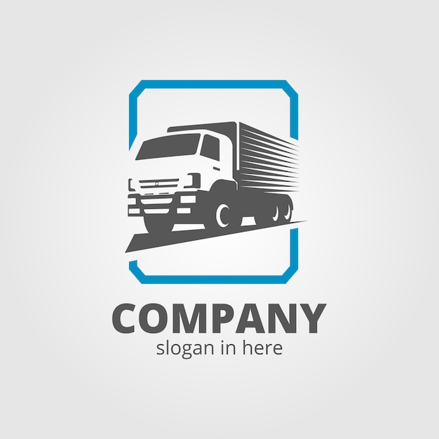 A template of truck logo, cargo, delivery, logistic