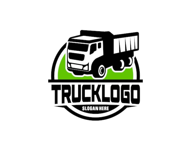 A template of truck logo cargo delivery logistic