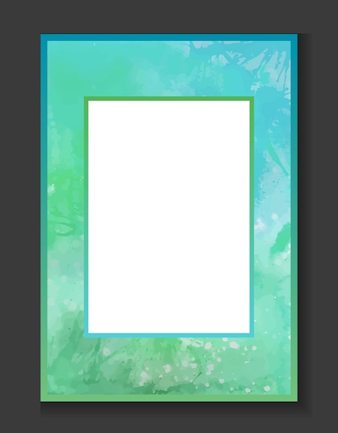 Vettore modello sfondo acquerello turchese per lettera di ringraziamento, invito e posto per il testo per il tuo design