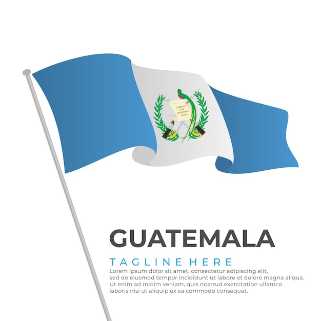 Template vector Guatemala flag modern design
