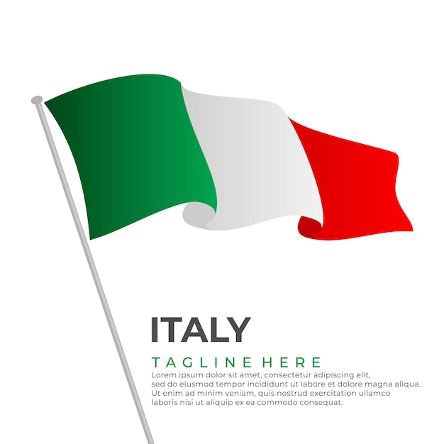 Template vector Italy flag modern design