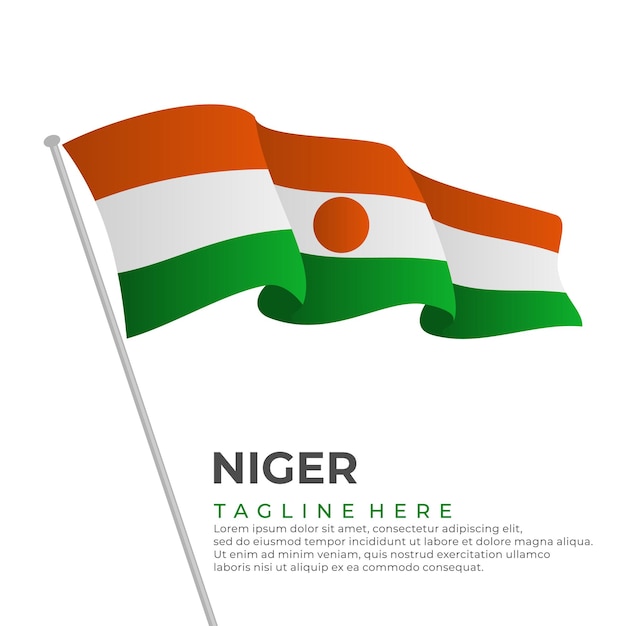 Template vector Nigeria flag modern design