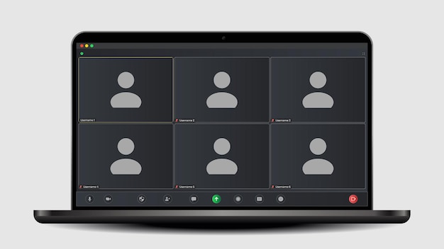 Template video conference user interface Application for social communication