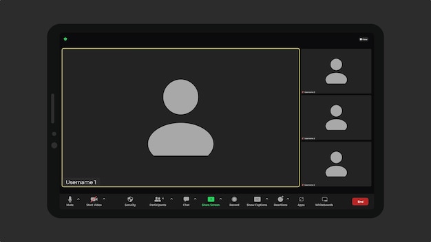 テンプレート ビデオ会議ユーザー インターフェイス ソーシャル コミュニケーション用アプリケーション