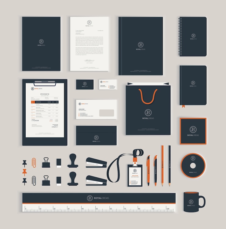 Vector template voor het ontwerp van de bedrijfsidentiteit