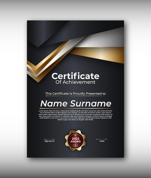 Template voor het ontwerp van het certificaat