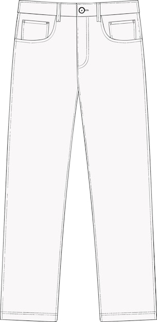 template white pants mockup vector illustration flat design outline