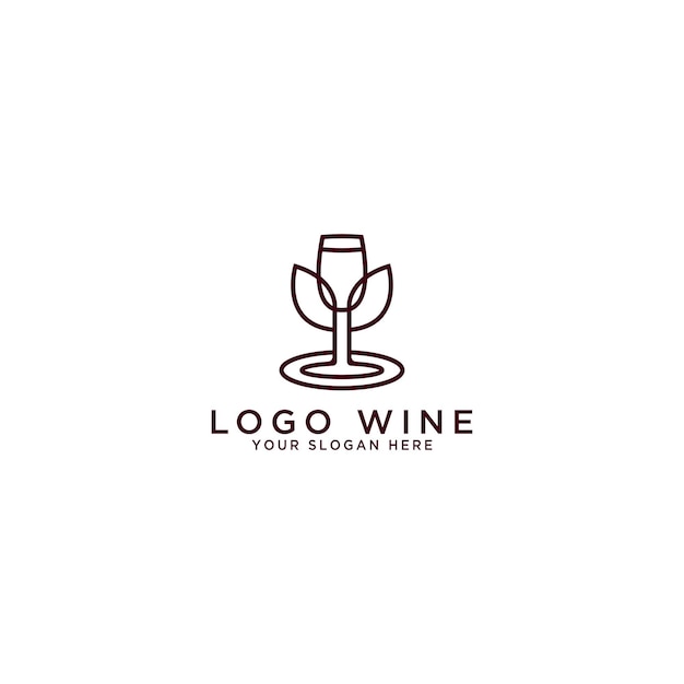 Template wine design logo