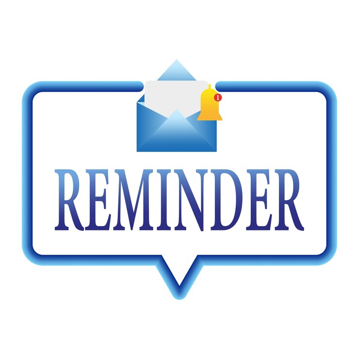 Vector template with reminder calendar deadline alert message vector illustration