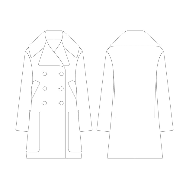 Karl Lagerfeld | Fashion sketch Caban-jacket (1998 - 1999) | MutualArt