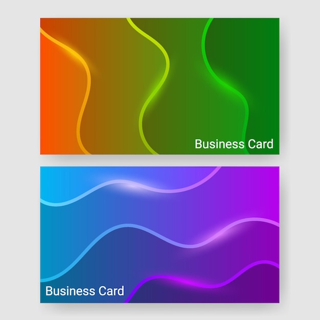 Templates background name card pattern 3d wave