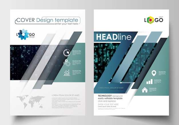 Vector templates for brochure, magazine, flyer, booklet