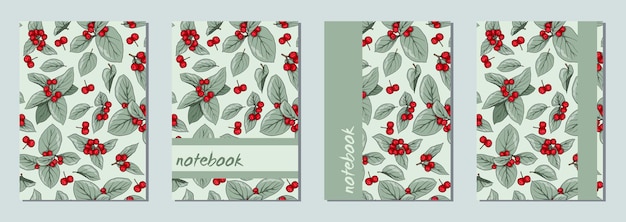 Vector templates for cover pages universal abstract floral cover layout suitable for notebooks books