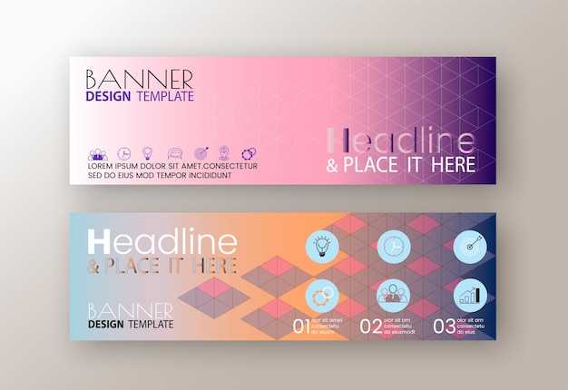 Modelli di banner web design moderno flyer