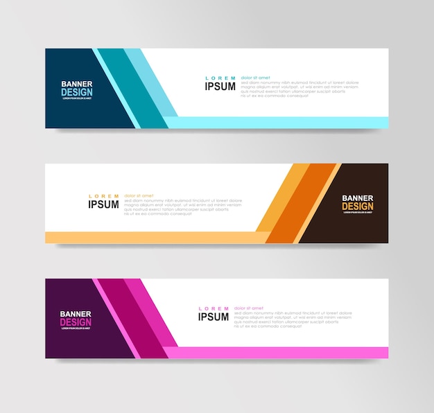 Templates of horizontal web banner website header seo ads flyer invitation card place for a photo