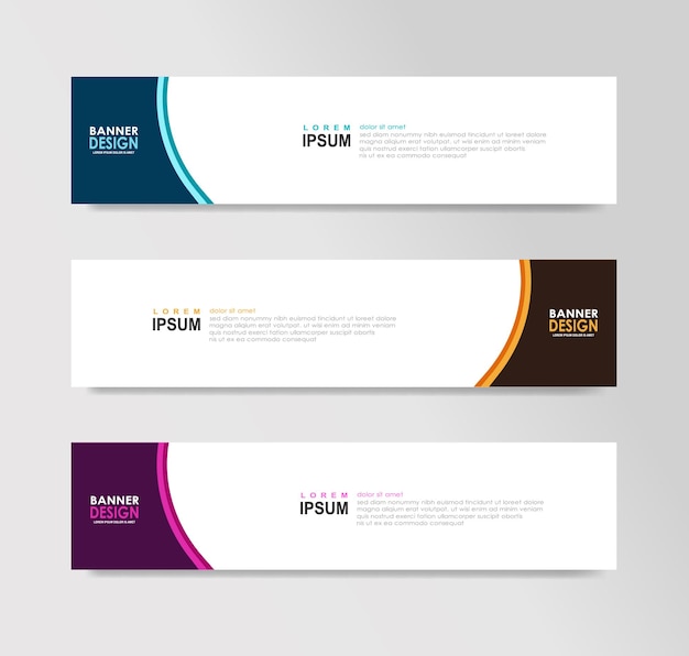 Templates of horizontal web banner website header SEO ads flyer invitation card Place for a photo