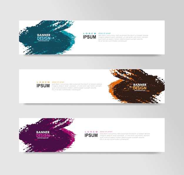 Templates of horizontal web banner website header seo ads flyer invitation card place for a photo