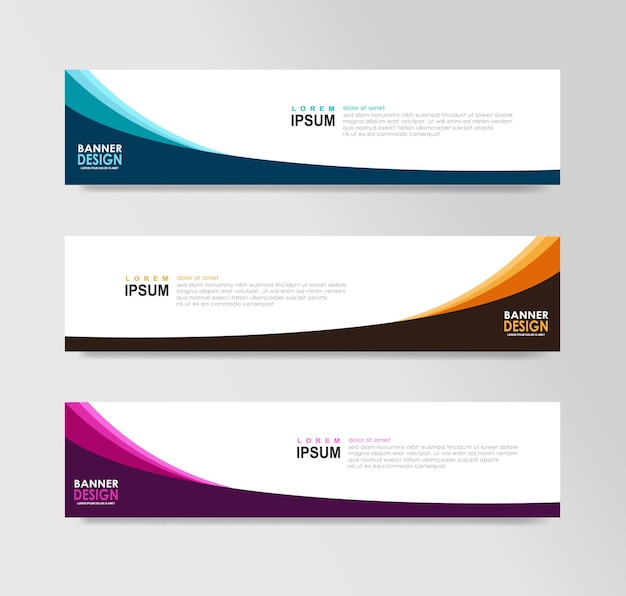 Templates of horizontal web banner website header seo ads flyer invitation card place for a photo