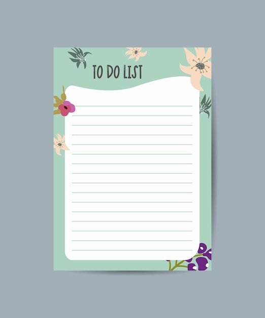 Vector templates to do list planner daily planner natural themes leaves pastel colors