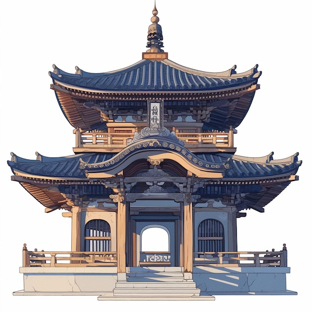 전통적 디자인 의 사원 건축